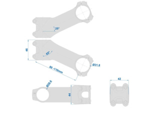 Představec RITCHEY Wcs C220 25D/110mm/31.8mm