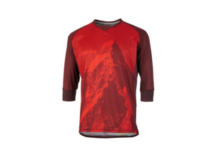 GHOST Dres s 3/4 rukávem MTN Ride Line Red/Red