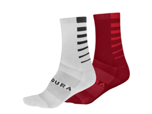 ENDURA ponožky Coolmax Stripe (2-balení) Red