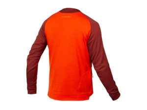 Dres s dlouhým rukávem ENDURA Singletrack Fleece Paprika back