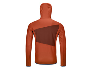 Mikina s kapucí ORTOVOX Fleece Grid Desert Orange