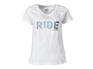 Dámské triko GHOST Casual Line Ride White/Ice Blue - L