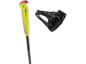 Dětské běžecké hole LEKI XTA 5.5 Black-Ehite-Neonyellow