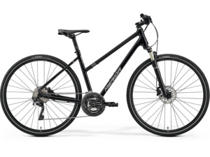 MERIDA Crossway XT-EDITION-Lady Glossy Black (Matt Silver)