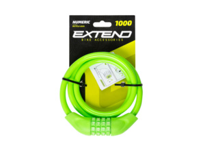 Zámek EXTEND Numeric 4 10x1000mm - Lime Green