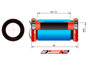 Středová osa FSA MegaEVO BB392EVO MTB