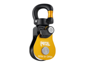 Jednostranná kladka s otočným závěsem PETZL Spin S1 Open