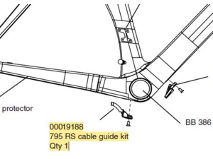 Vodítko LOOK 795 RS cable guide kit