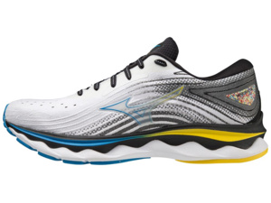 Běžecké boty MIZUNO Wave Sky 6 White / Cyber Yellow / Indigo Bunting