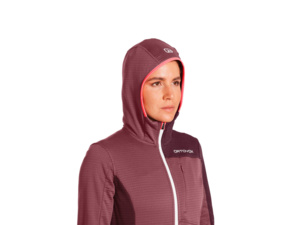 Dámská Mikina ORTOVOX Fleece Light Grid Hooded Jacket Women's Dark Arctic Grey