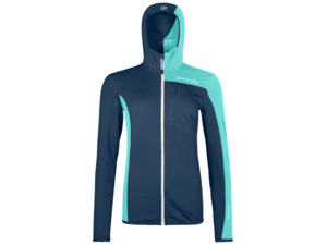 Dámská Mikina ORTOVOX Fleece Light Grid Hooded Jacket Women's Deep Ocean