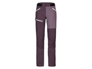 Dámské Kalhoty ORTOVOX Westalpen Softshell Pants Women's Dark Wild Berry