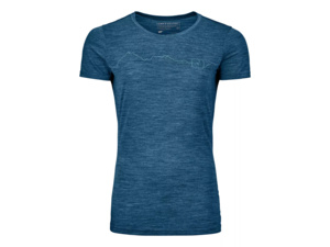 Dámské Tričko ORTOVOX 150 Cool Mountain T-shirt Women's Petrol Blue Blend