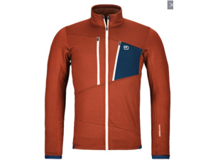 Mikina ORTOVOX Fleece Grid Jacket Men's Clay Orange