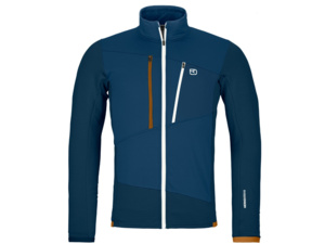 Mikina ORTOVOX Fleece Grid Jacket Men's Deep Ocean