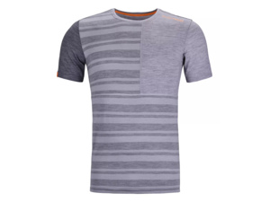 Spodní prádlo ORTOVOX 185 Rock'N'Wool Short Sleeve Men's Grey Blend