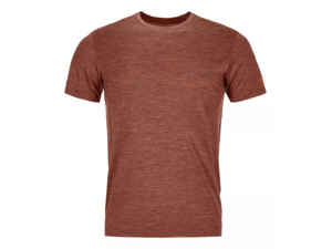 Tričko ORTOVOX 150 Cool Mountain Face T-shirt Men's Clay Orange Blend