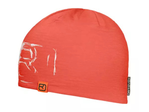 Čepice ORTOVOX 120 Tec Logo Beanie Coral