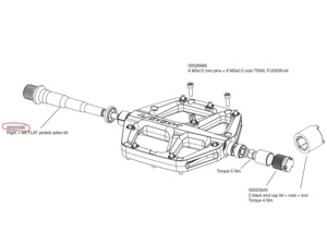 Náhradní díl LOOK Right + left FLAT pedals axles kit