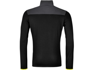 Mikina ORTOVOX Fleece Light Zip Neck Black Raven