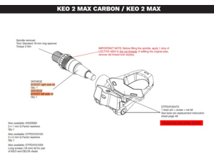 Náhradní osa LOOK Keo 2 Max D12V37