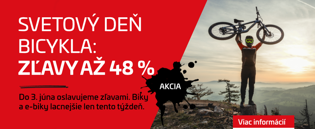 Oslavujte zľavami: Až -48 % zľava na bicykle aj e-biky k Svetovému dňu bicykla