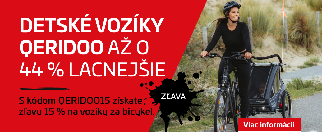 Detské vozíky Qeridoo s extra zľavou 15 %. Užívajte si cyklovýlety s celou rodinou