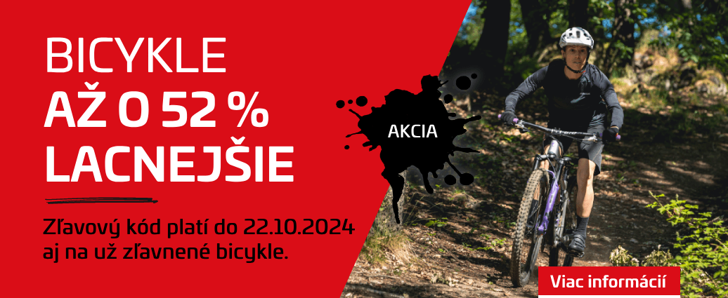 Bicykle až o 52 % lacnejšie. Využite extra zľavu aj na už zľavnené modely