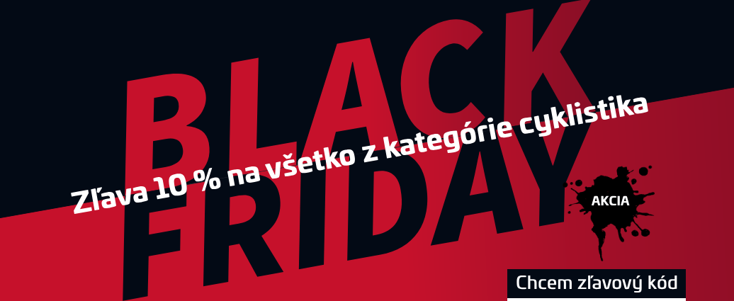 BLACK FRIDAY: Zľava 10 % na všetky bicykle, e-bicykle a všetko z kategórie cyklistika